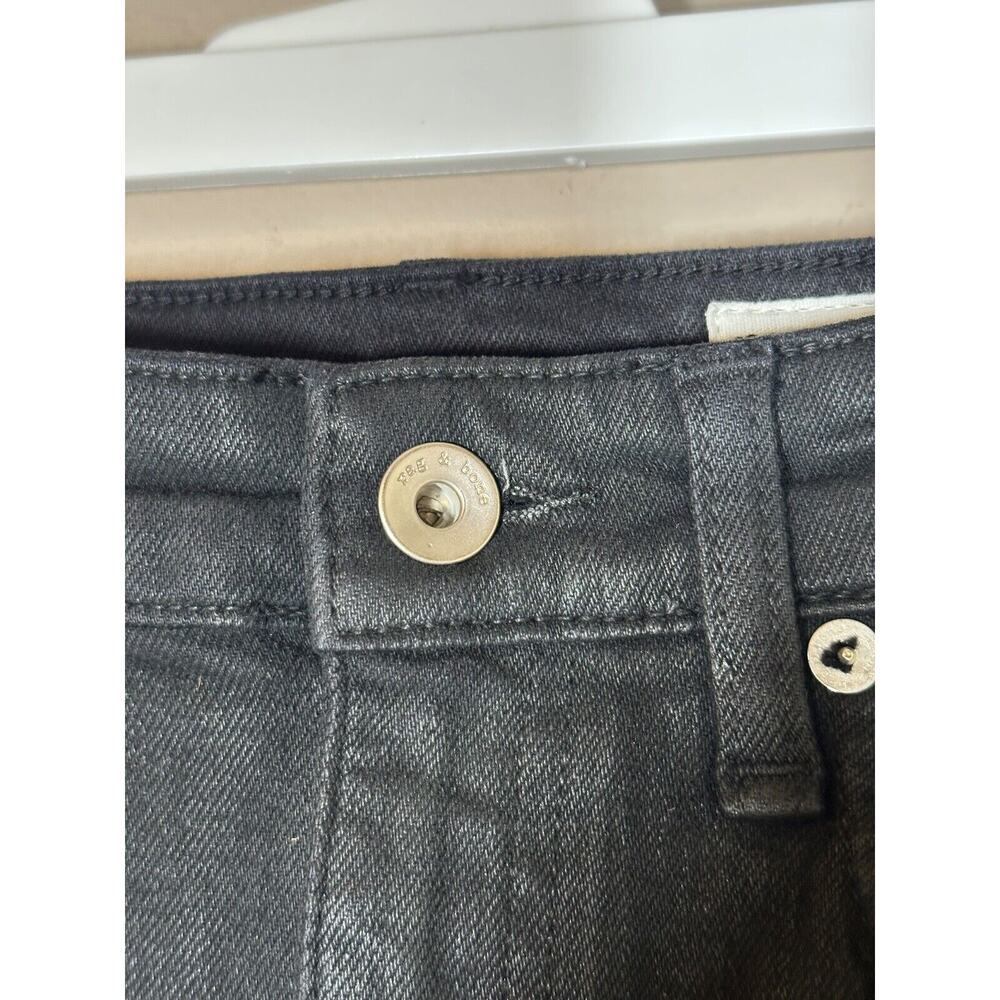 Rag & Bone Nina Coated High-Rise Skinny Jeans Black SZ 26 - Picture 5 of 10